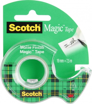 Lepiaca páska Scotch Magic neviditeľná popisovateľná 19 mm x 7,5 m s dispenzorom