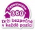 Samolepiaci bloček, 360°, 76x76 mm, oranžový 