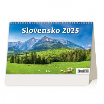 Stolový kalendár riadkový - Slovensko 2025