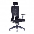 Kancelárska stolička CALYPSO GRAND SP1 čierna /Mauritia + PDH + podrúčky