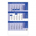 Trojmesačný nástenný kalendár modrý 31,5 x 45 cm 2025