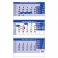 Trojmesačný kalendár modrý so špirálou 2025