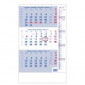 Trojmesačný kalendár modrý s poznámkami 2025