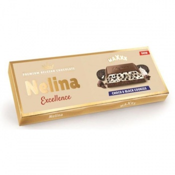 Nelina Premium Excellence čokoláda s kakaovými sušienkami 250g