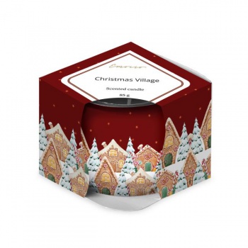 Emocio Sklo Dekor 70x62 mm Christmas Village (Enchanted Sparkle), vonná sviečka