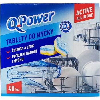 Q-Power tablety do umývačky  riadu Active All in One  40 kusov