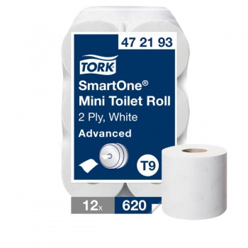 Toaletný papier 2-vrstv. TORK SmartOne Mini biely T9 (12 ks)