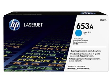 Toner HP CF321A, č. 653A - azúrová