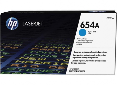 Toner HP CF331A, č. 654A - azúrová